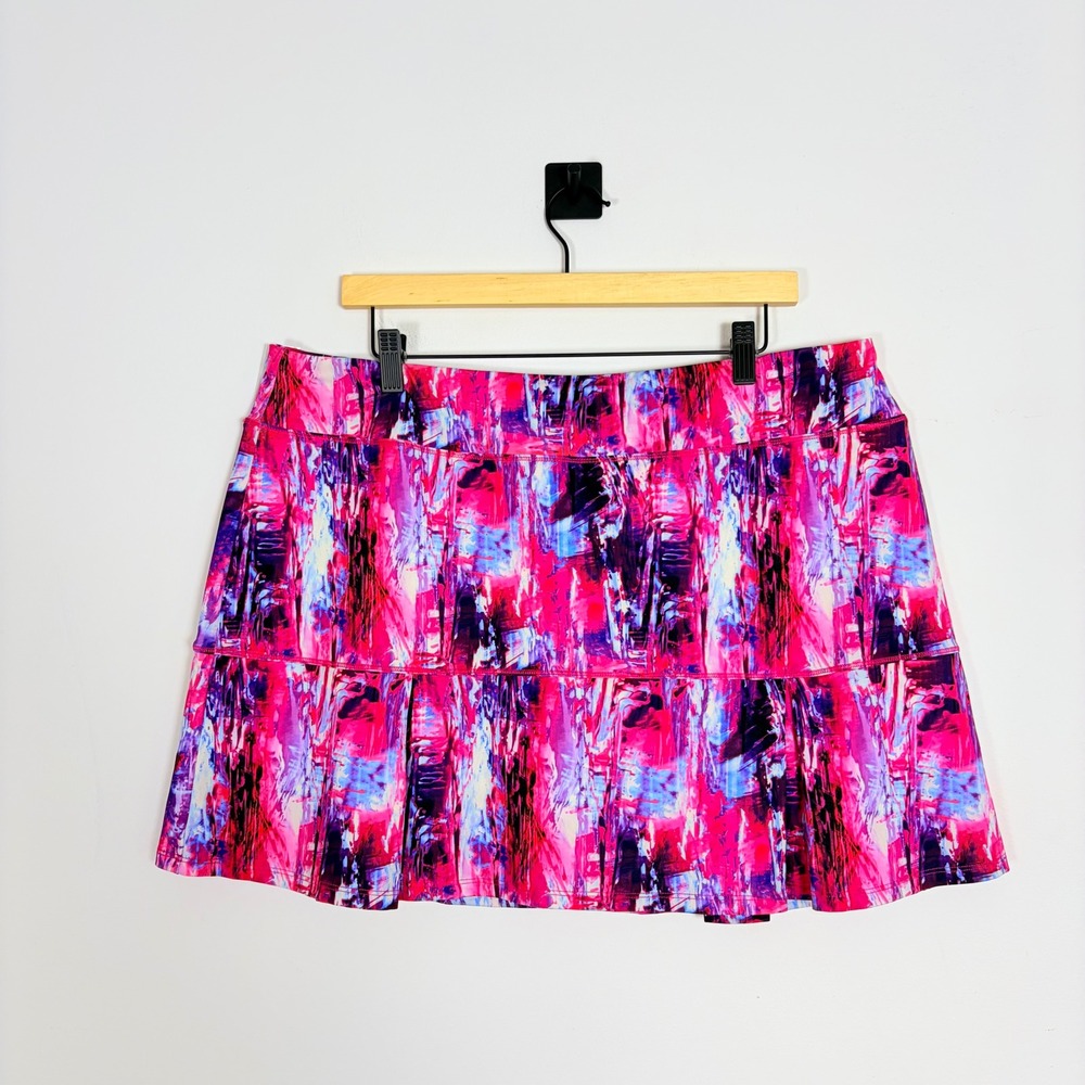 Reel Legends Skort Athletic Tiered‎ Keep-It-Cool Activewear Skirt XL